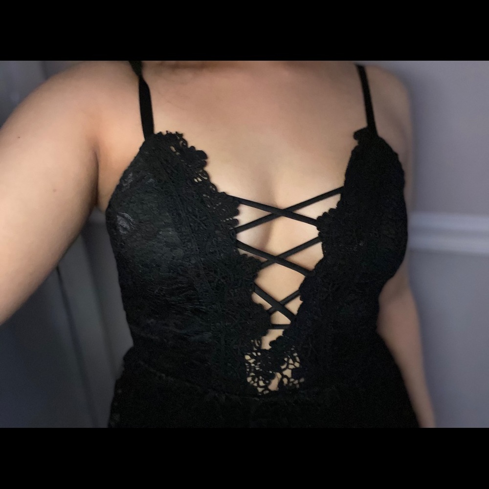 Black lace dress
